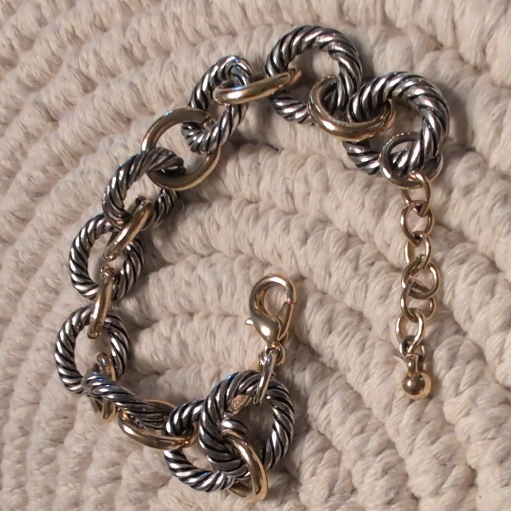 Premier Sillver and Gold Chain Bracelet